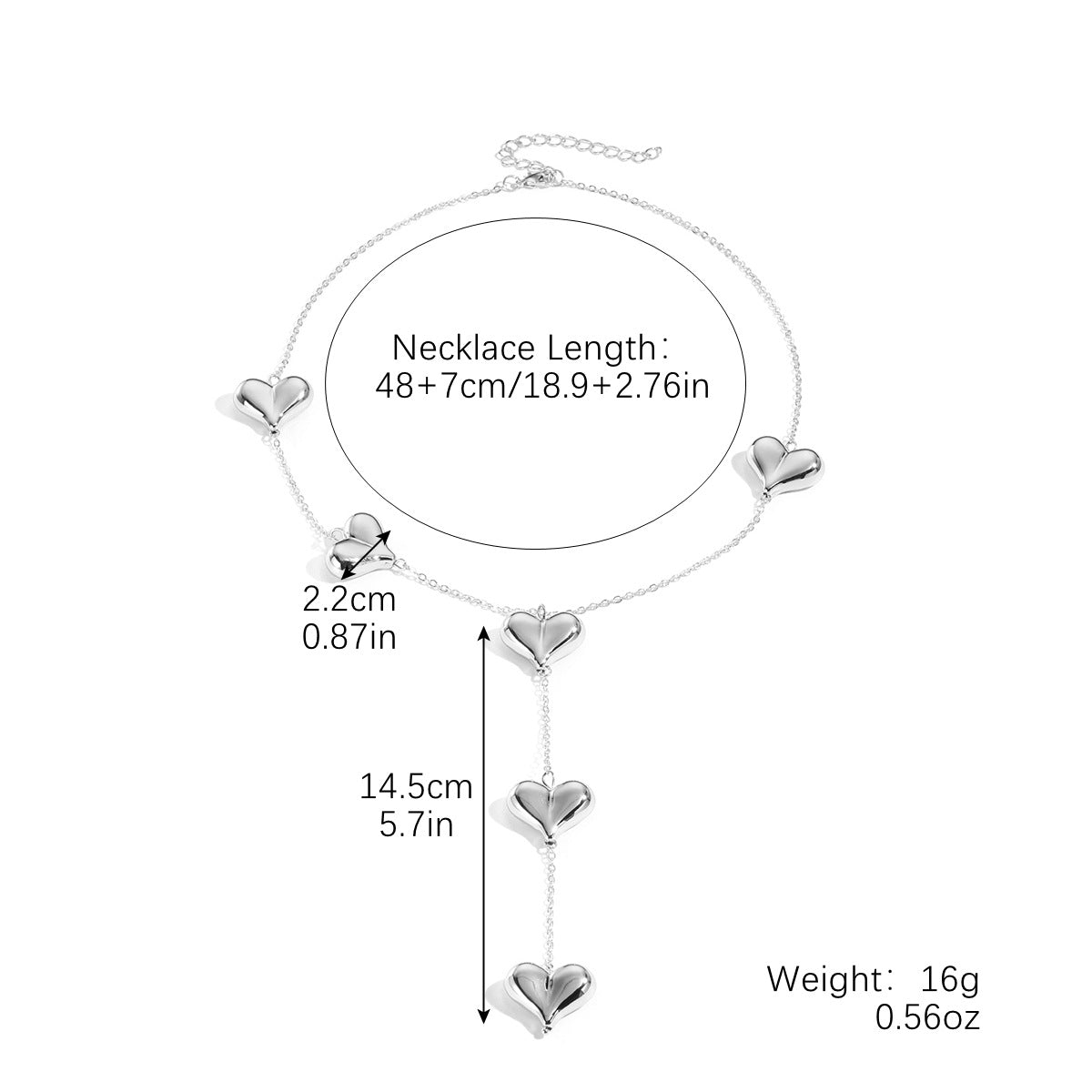 Wholesale  peach heart tassel exquisite all-match long chain necklaces