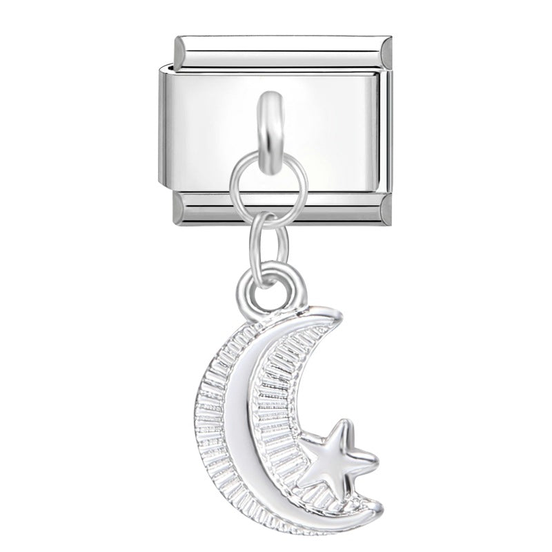 Wholesale Italian Charm Bracelet 9mm DIY Splicing Cute Creative Pendant Stainless Steel Composable Bracelet