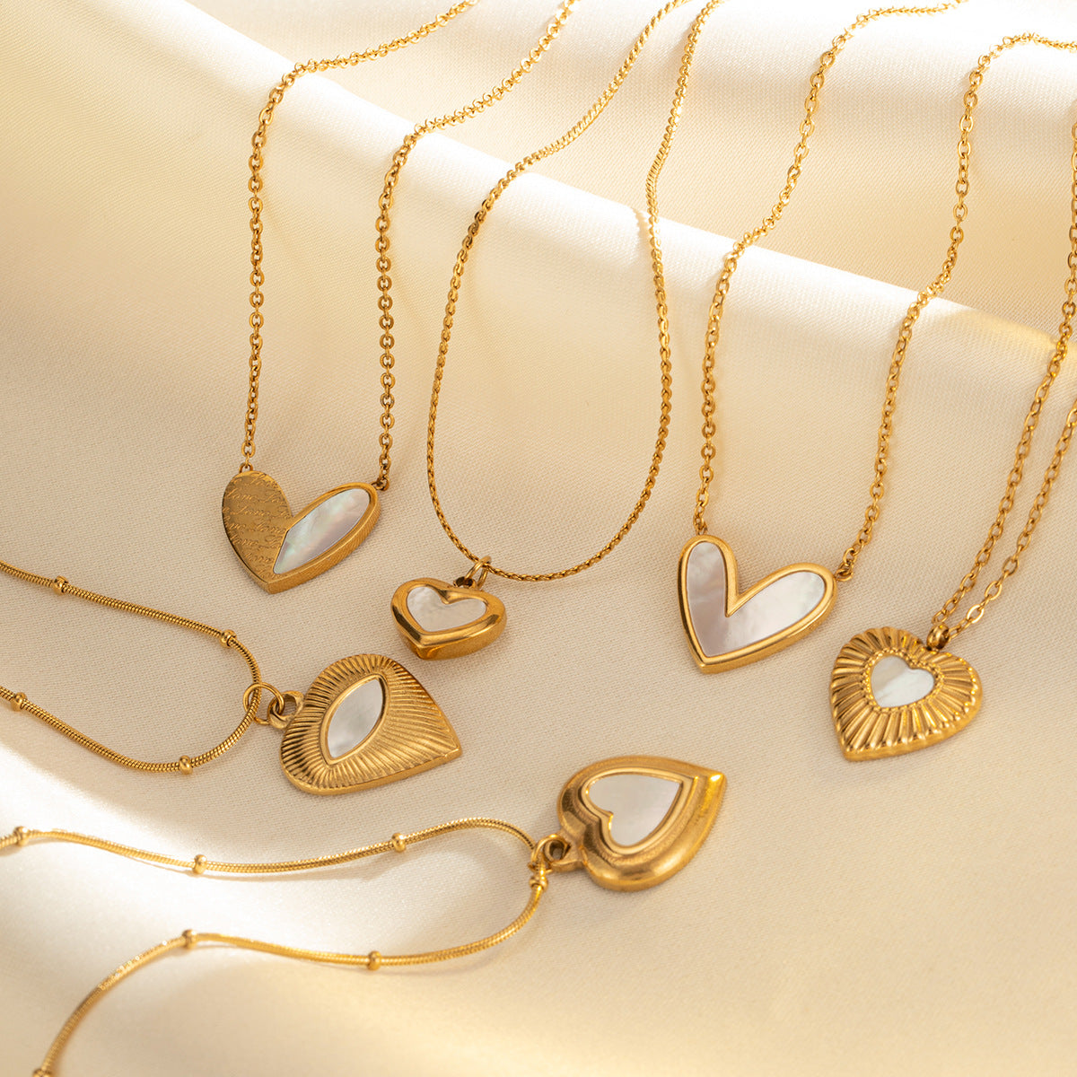 Wholesale 18k Gold Plated Necklace Titanium Steel Necklace Shell Necklace ACC-NE-Jind004