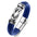 Wholesale Stainless steel  woven leather hand rope punk style alloy 8-character  bracelet