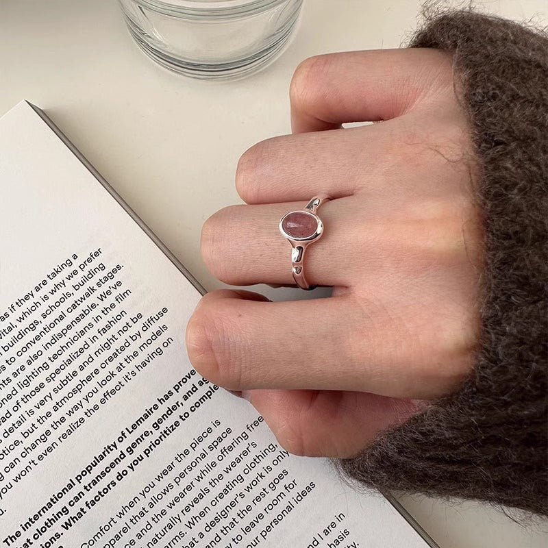 Wholesale Pink Oval Adjustable Rings ACC-RS-LiuYing003