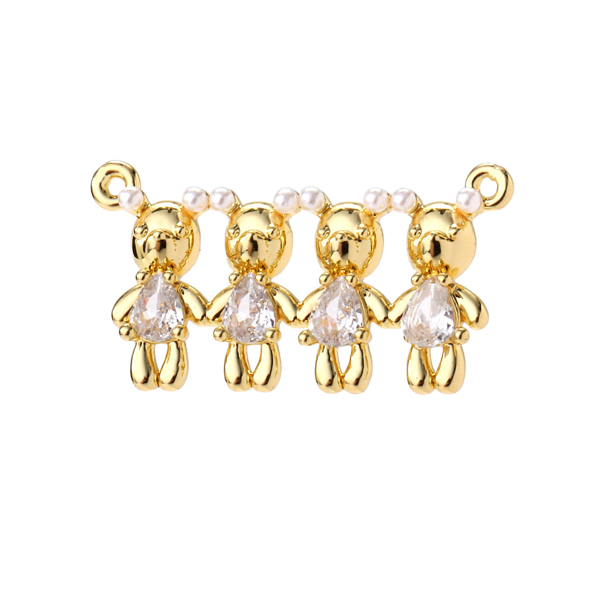 Wholesale Matching Couple Pendant Necklace 14K Gold Plated Brass Zircon Choker Fashion Accessory Gift Boutique Resale