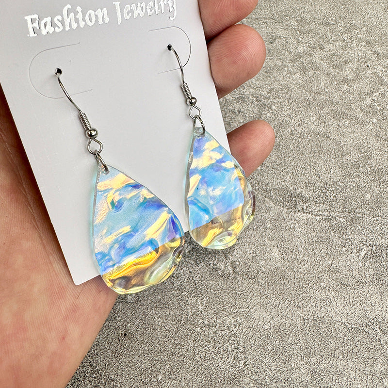 Wholesale earrings turtle water droplets ocean corrugated acrylic earrings