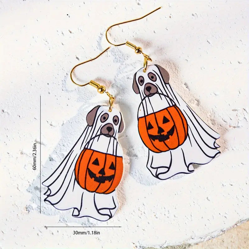 Wholesale Cartoon Halloween cute dog acrylic earrings
