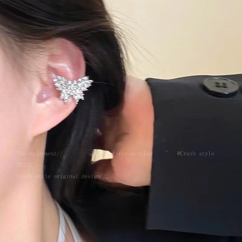 Wholesale Super Shiny Zirconia Butterfly Earrings