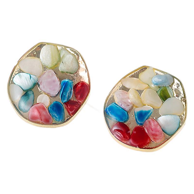 Wholesale cute earrings copper plated real gold earrings