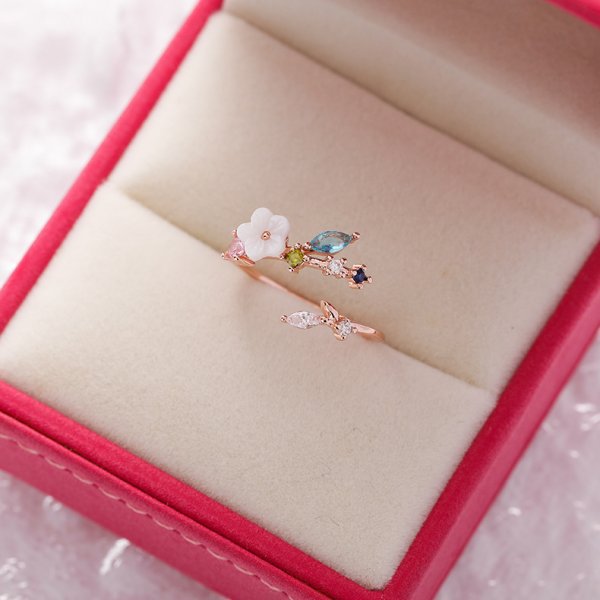 Wholesale  All-match Love Flower Opening Ring