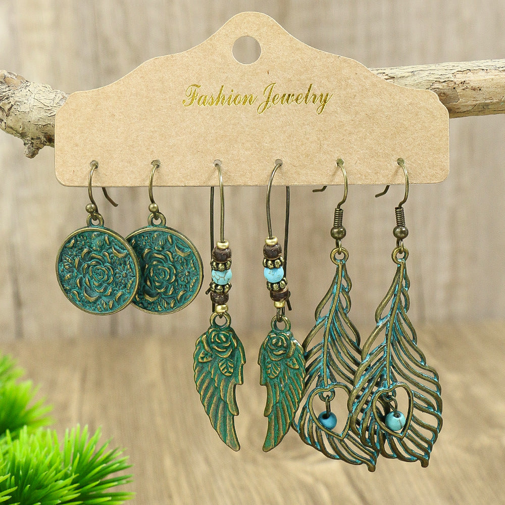 Wholesale Vintage Style Bohemian Waterdrop Shape Long Earrings