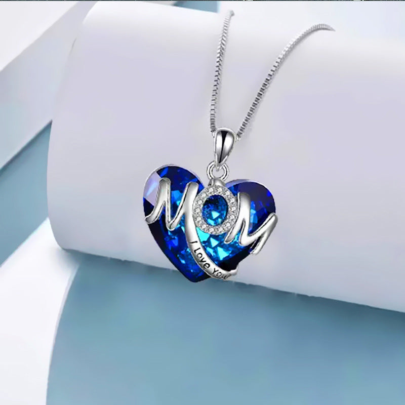 Wholesale Alloy Heart-shaped MOM Mother's Day Gift Necklace ACC-NE-JYS004