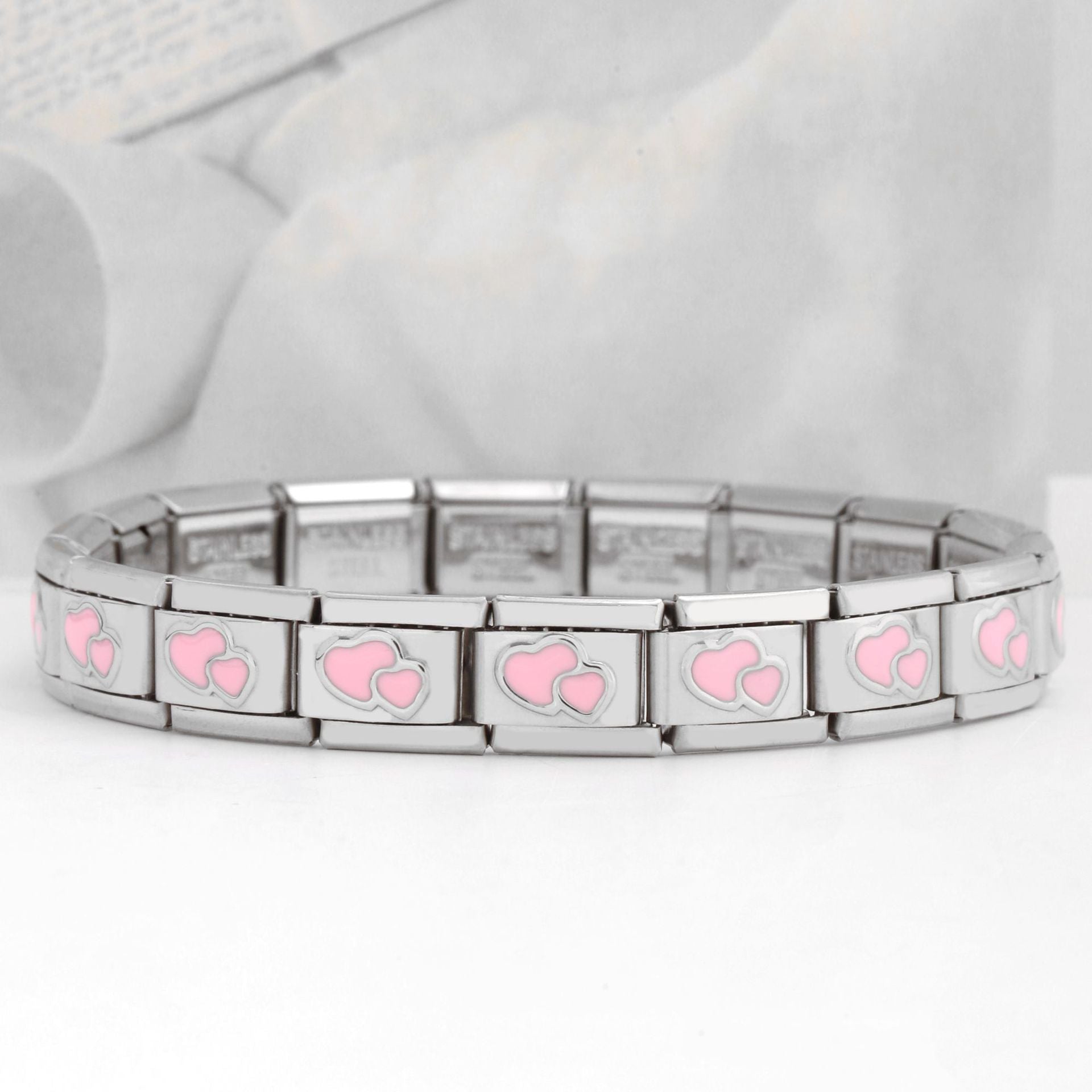 Wholesale Italian Charm Bracelet 9mm DIY Spliced Removable Stainless Steel Love Composable Bracelet ACC-BT-XY017