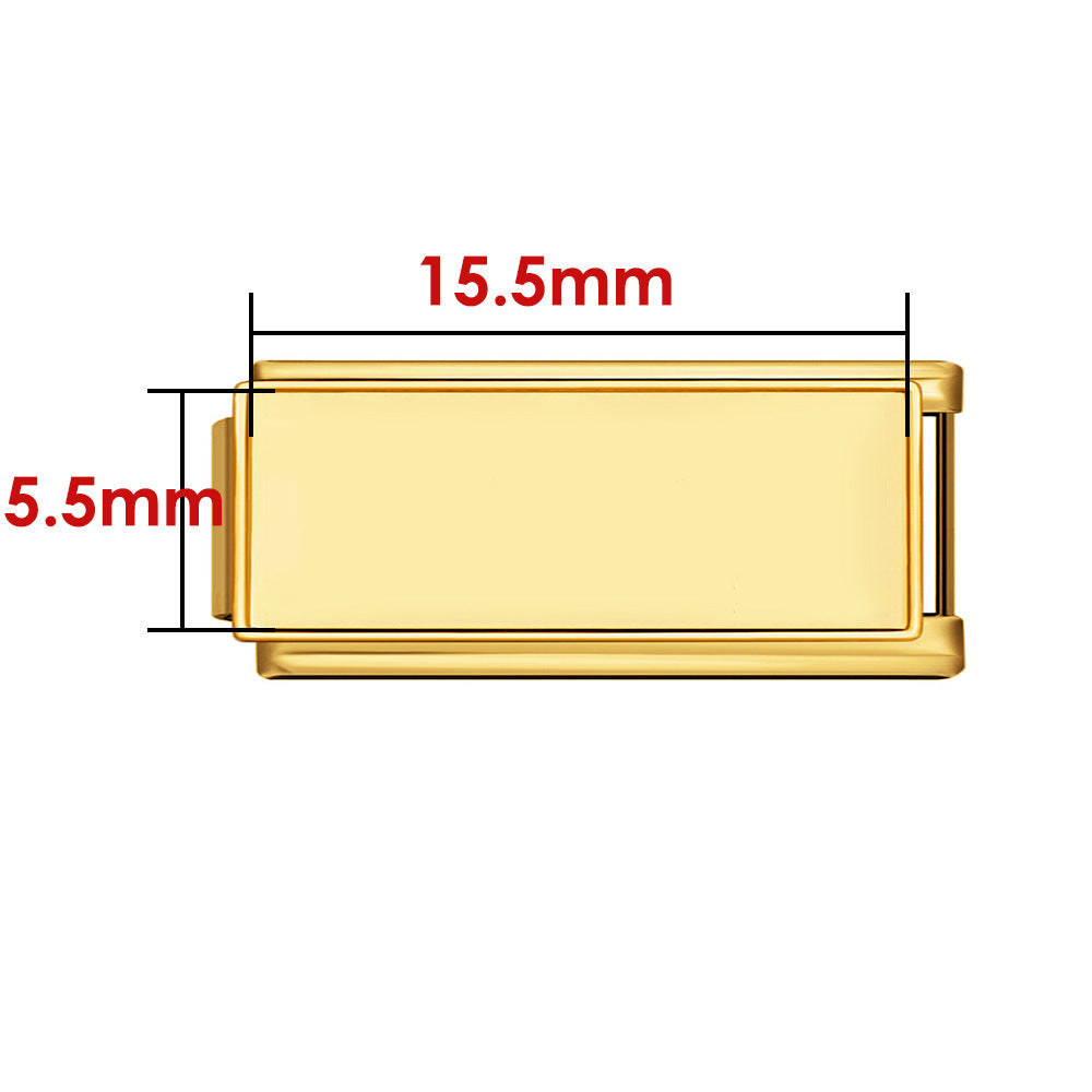 Wholesale Italian Module Bracelet Block Elastic ing Titanium Steel Strap Italian Charm