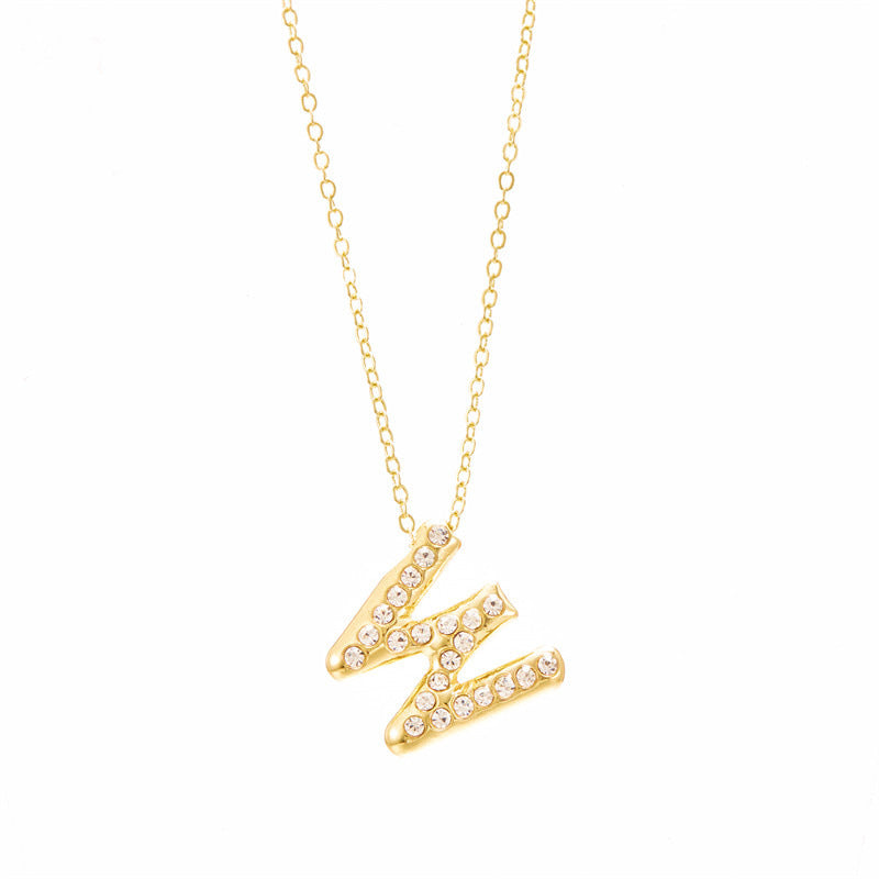 Wholesale Chubby Letter Pendant Clavicle Chain  Necklace