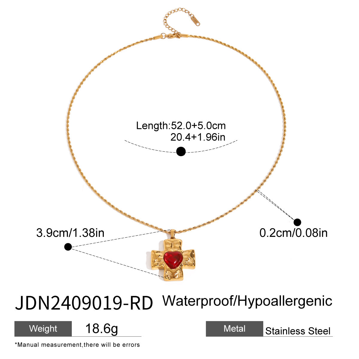 Wholesale European American Style Cross Pendant Necklace,  Stylish Jewelry Accessory for Women,  Boutique Resale Gift