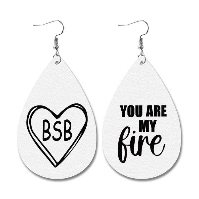 Wholesale Vintage Water Drop Leather Earrings ACC-ES-XinChuan057