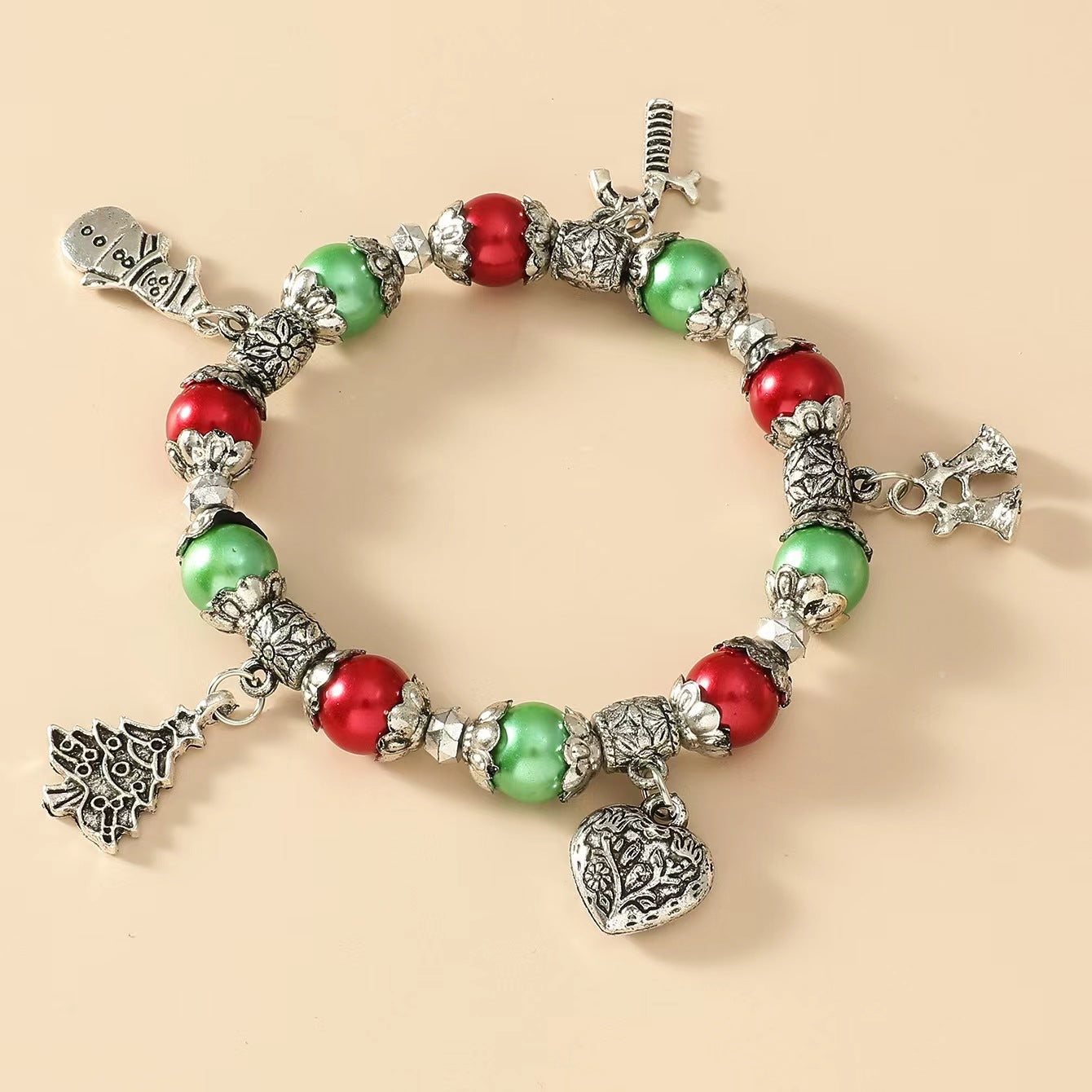 Wholesale Vintage Cute Snowman Christmas Tree Metal Bracelets ACC-BT-MY013