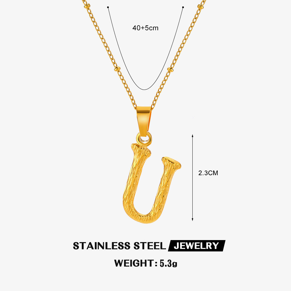 Wholesale Stainless Steel Fashion 26 Letter Necklace