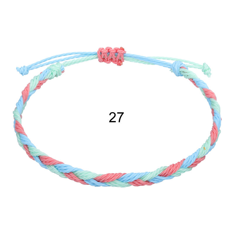 Wholesale Hand-woven rope Bohemian men' s wave bracelet
