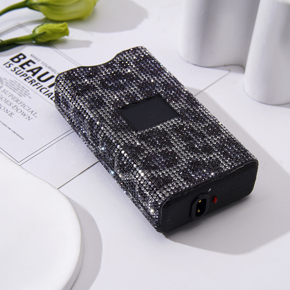 Wholesale Leopard Color Diamond Stickers Multi-function Charging Flashlight Keychain Accessories ACC-KC-ZhiYa065