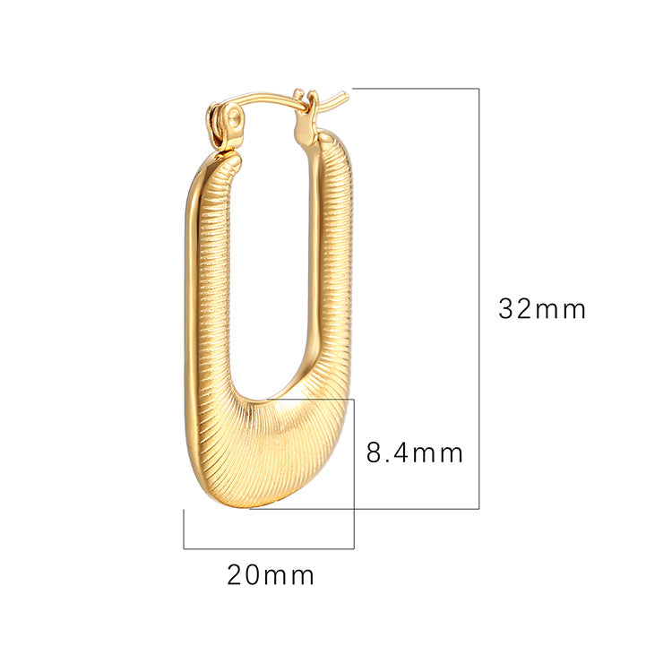 Wholesale Light Luxury Style Stainless Steel Square Earrings ACC-ES-MuShan044