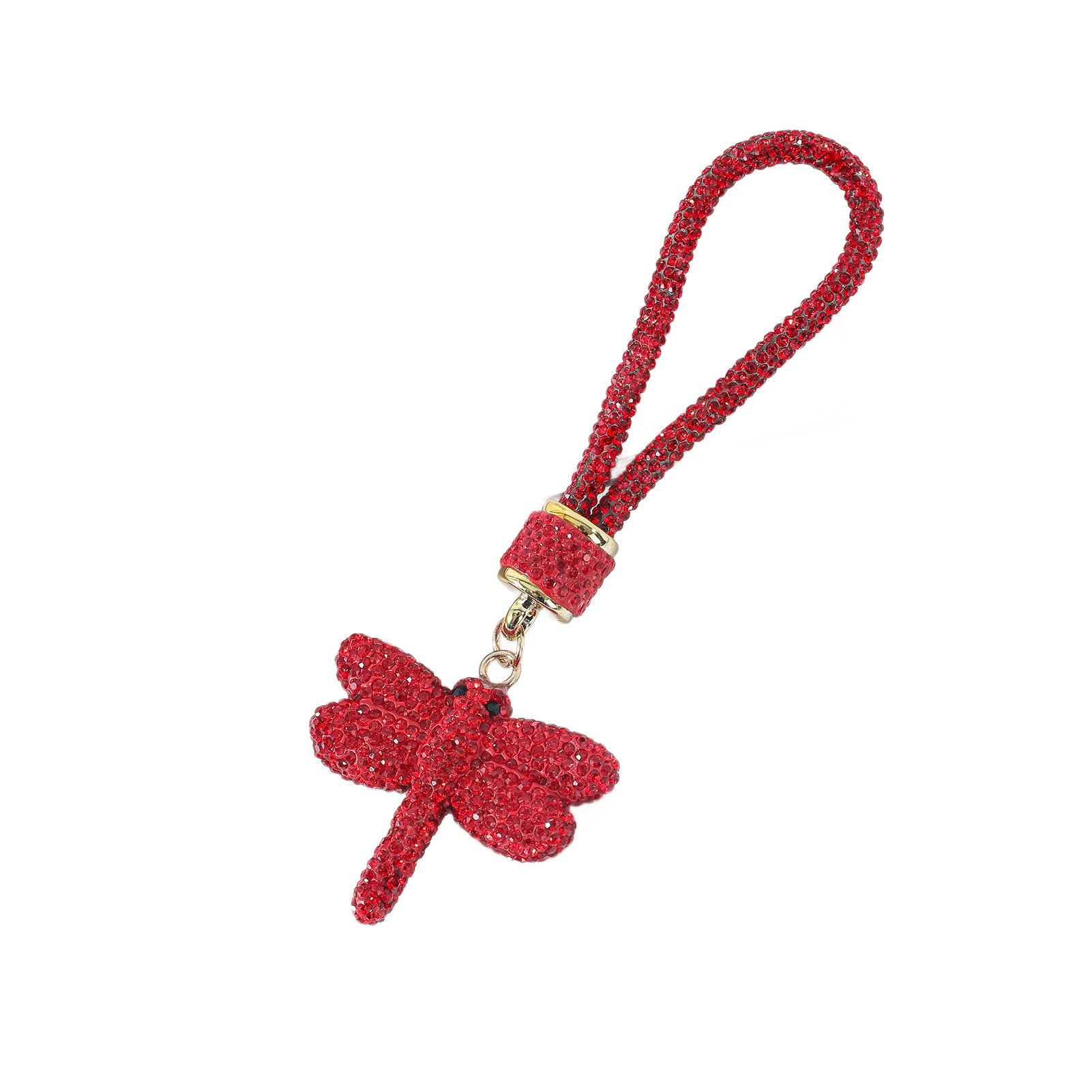 Wholesale ceramic rhinestone-encrusted keychain