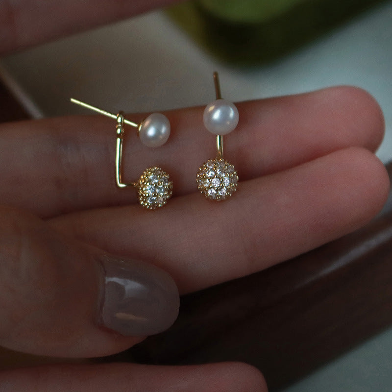 Wholesale Silver Plated Copper Pearl Earrings Simple Modern Style Everyday Wear Fashion Accessory
