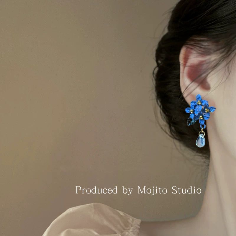 Wholesale luxury orchid flower earrings
