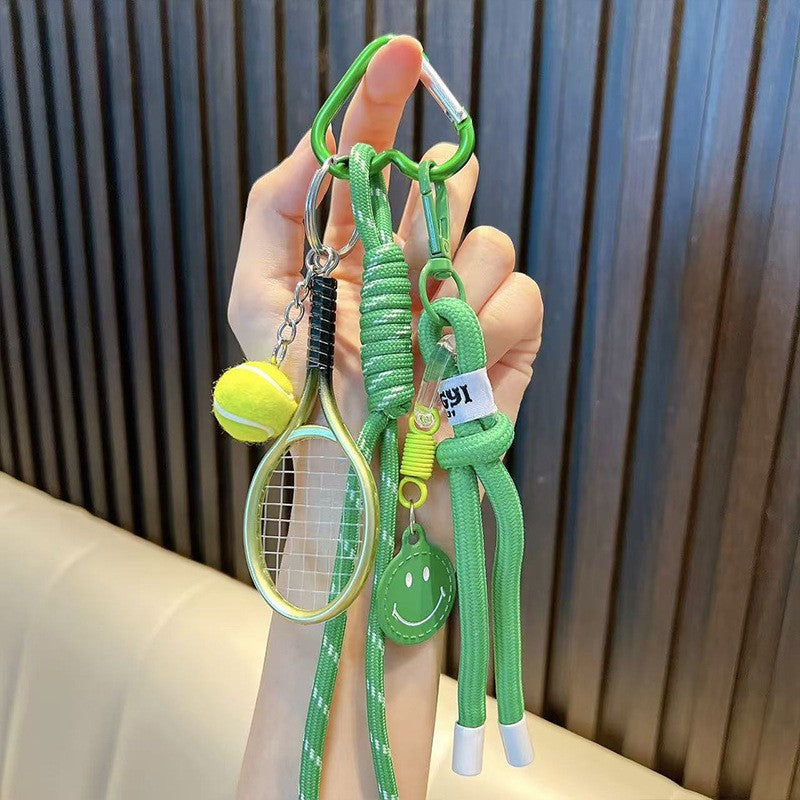 Wholesale Acrylic Tennis Tassel Keychain - Trendy Car Key Accessory for Everyday Use