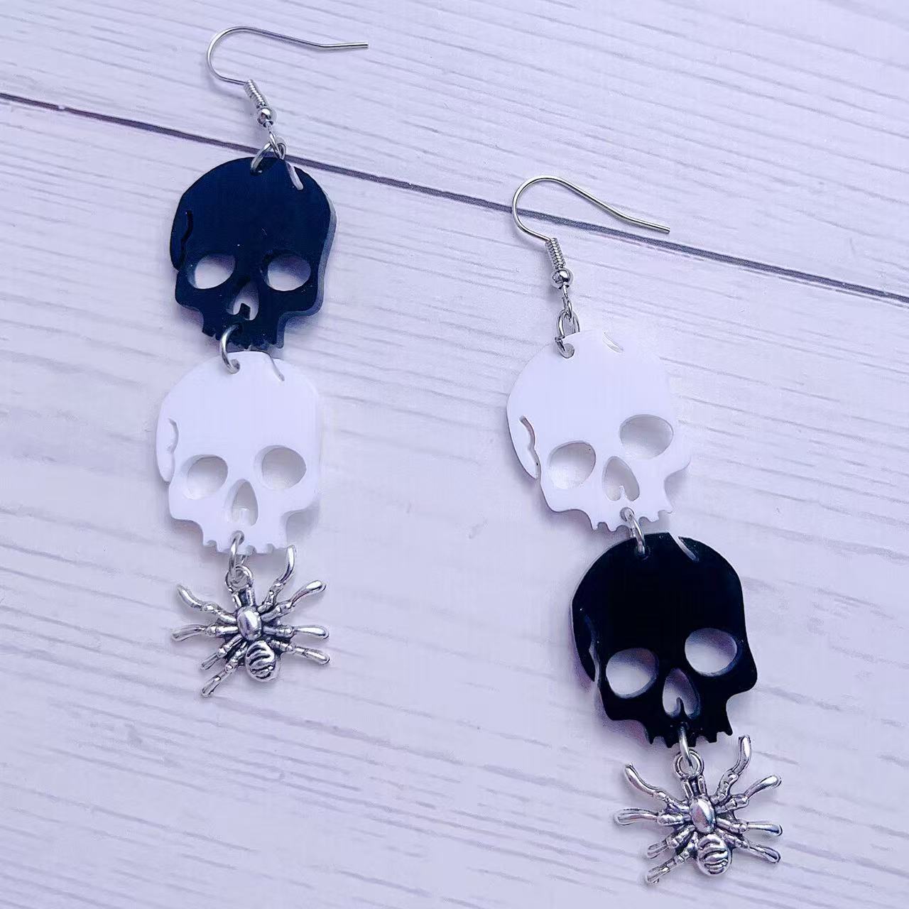 Wholesale Halloween Earrings Pumpkin Skull Spider Earrings