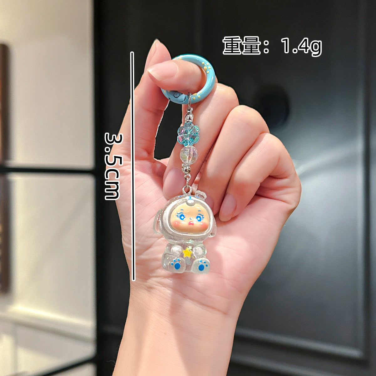Wholesale Creative Transparent Frog Baby Keychain