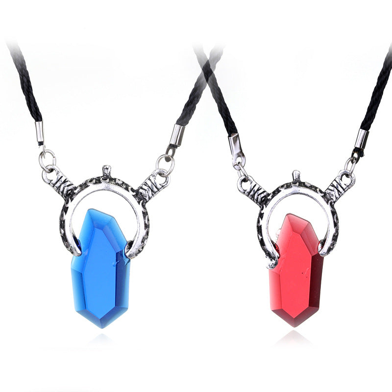 Wholesale Devil' s Cry Alloy  Stone Resin Pendant Necklace