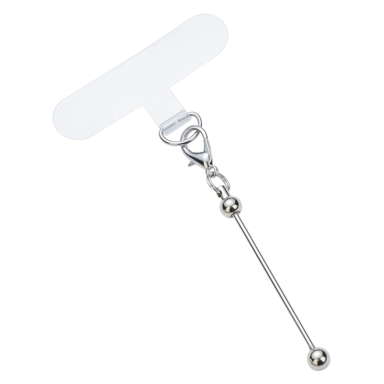 Wholesale DIY Beadable Bar Mobile Phone Clip Universal Mobile Phone Case Clip Transparent Fixed Patch Anti-lost Strong Gasket Clip