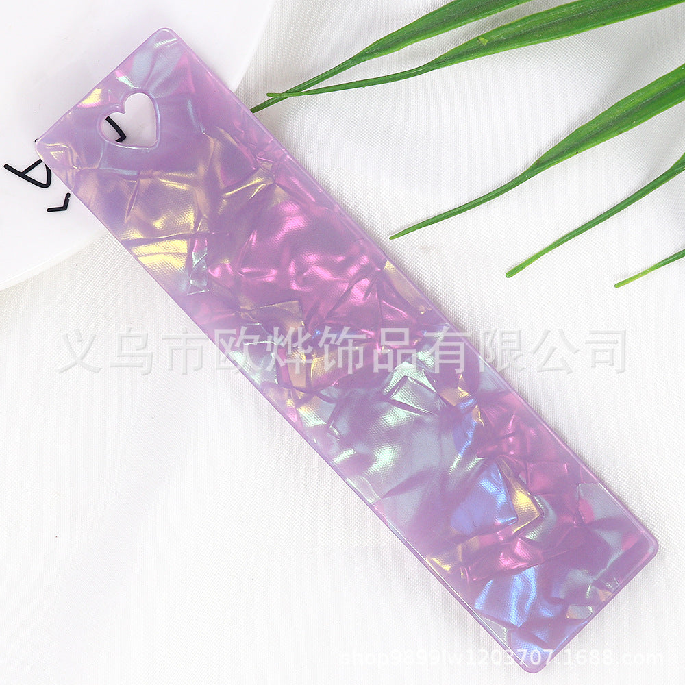 Wholesale 10PCS DIY Textured Acrylic Heart-shaped Bookmark with Keyhole Design