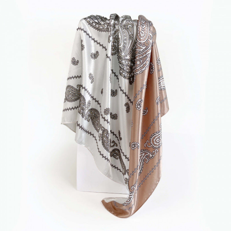 Wholesale 90-Color Satin Head Scarf Square Scarf