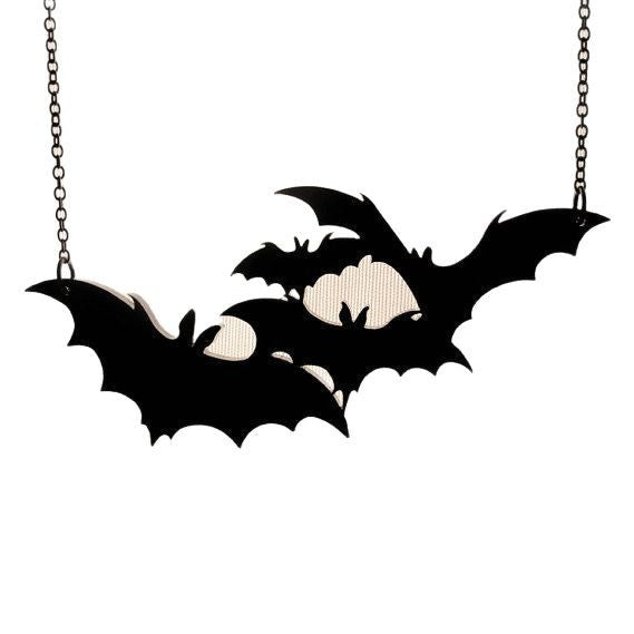 Wholesale Dark series bat clavicle chain necklace