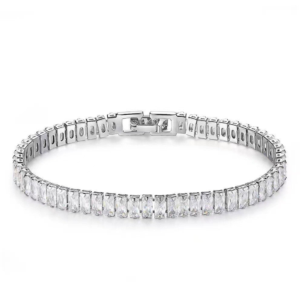 Wholesale Colorful Zircon Tennis Chain Bracelet Fashion Accessory Gift Boutique Resale
