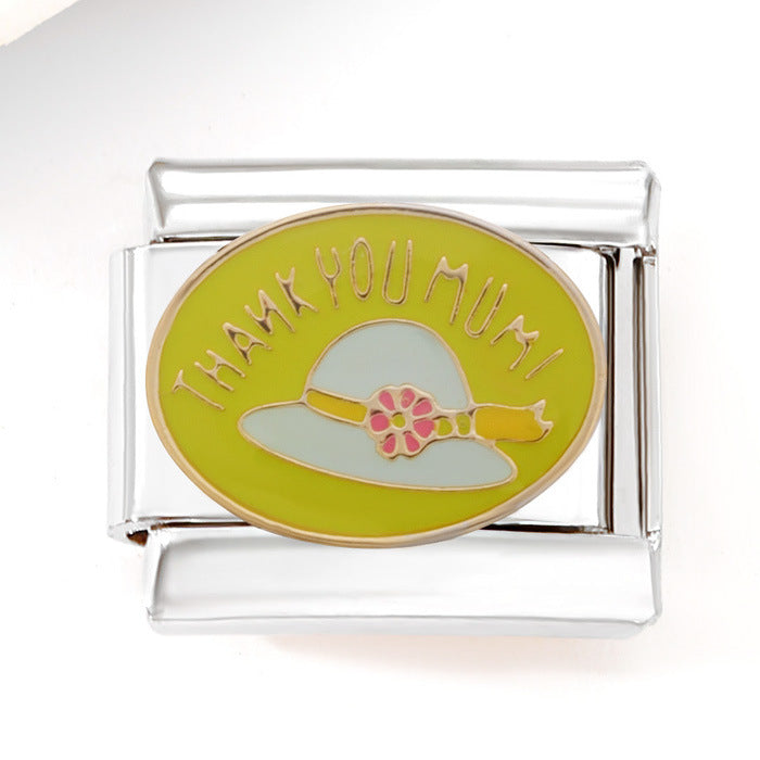 Wholesale Italian Charm Bracelet 9mm DIY Splicing Mother's Day Series Stainless Steel Composable Bracelet