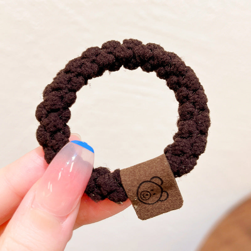 Wholesale Bear Hair Band Twist Braided Hair Rope High Elasticity Hair Scrunchies ACC-HS-Shenb005