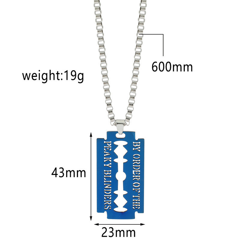 Wholesale the Peaky Blinders Peaky Blinders Razor Blade Necklace