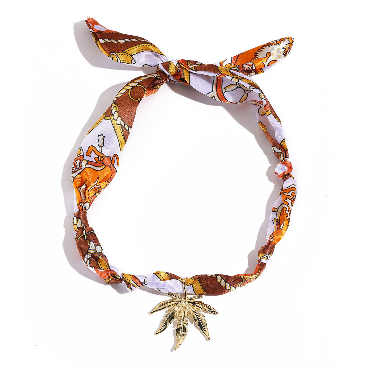 Wholesale New Maillard Colorful Printed Silk f Necklace Hand-Knotted Etsy Bohemian Fashion Accessories