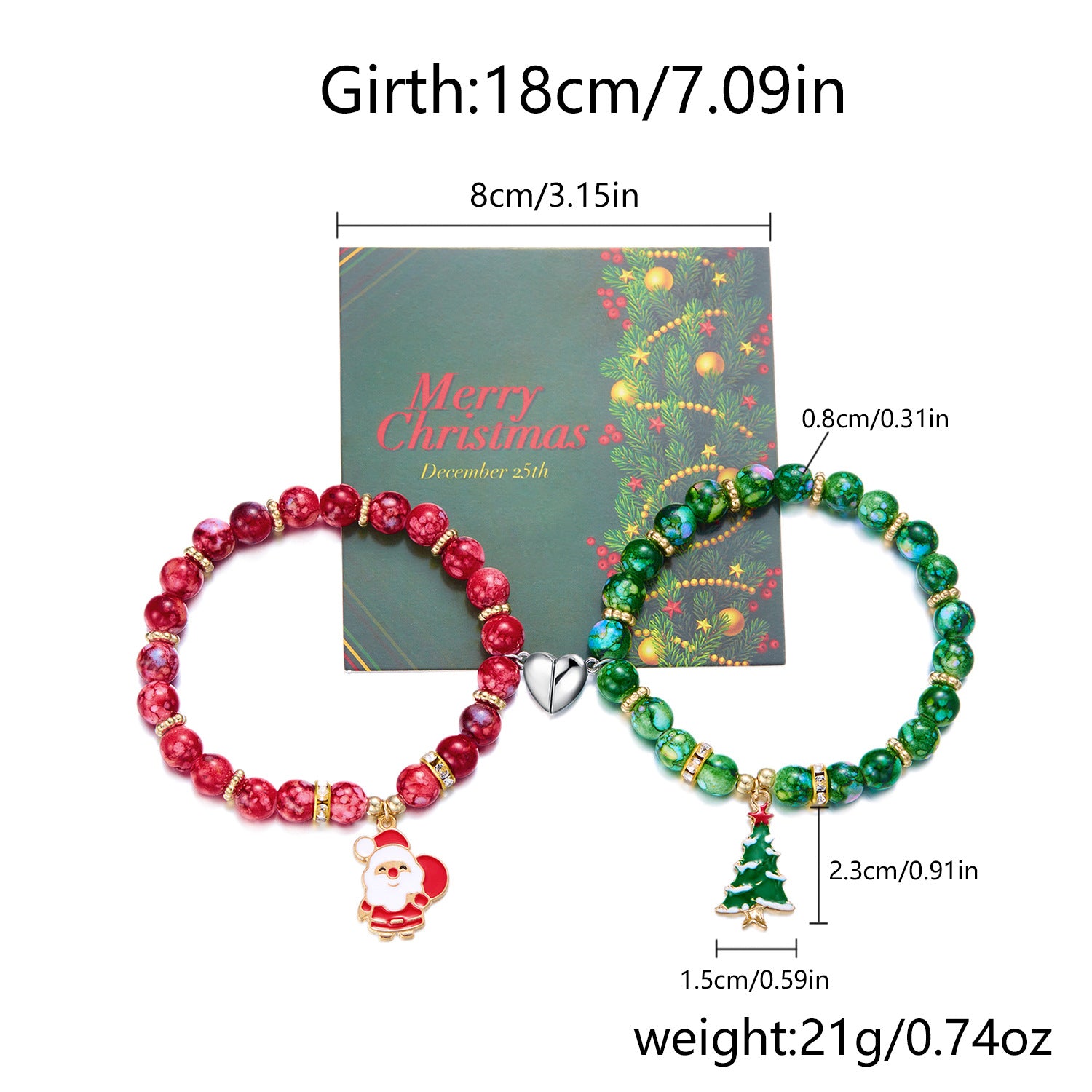 Wholesale Christmas couple bracelet  temperament magnetic bracelet