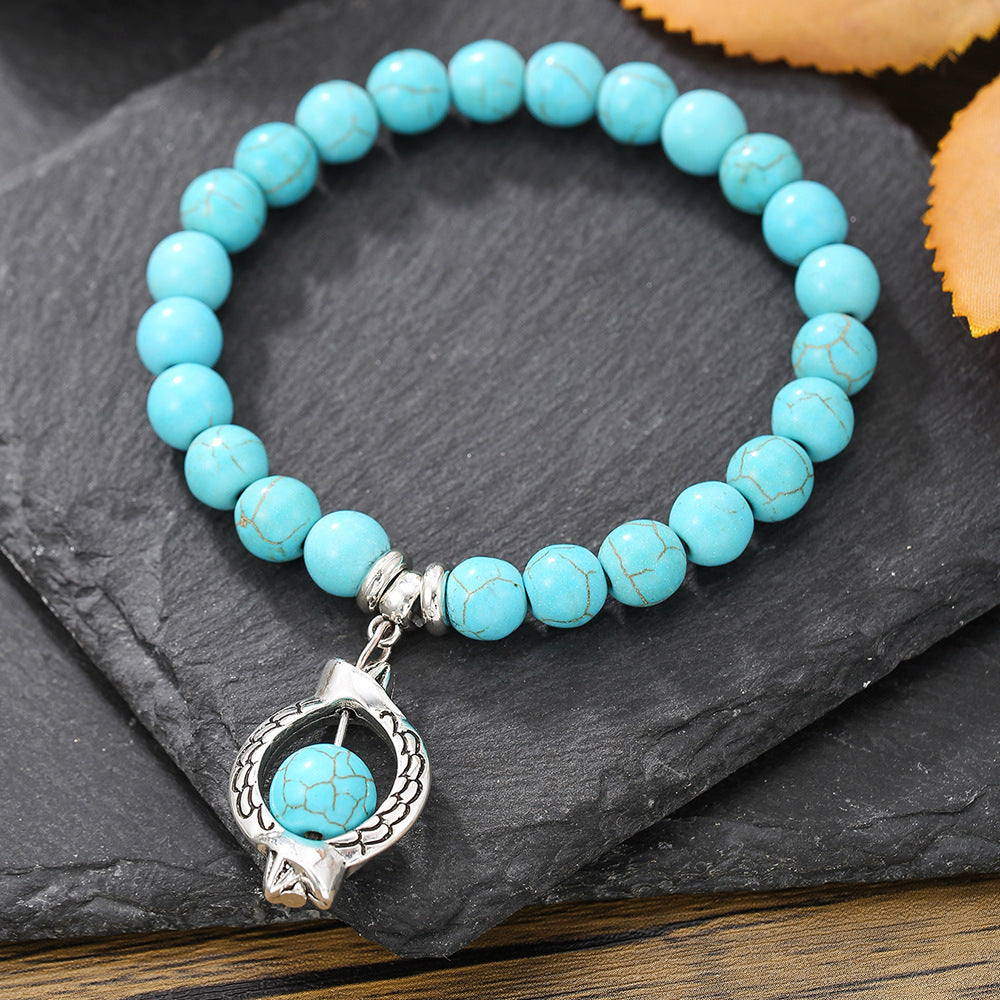 Wholesale Bohemian Turquoise Bracelet with Shell &  Sea Life Pendants - Handmade Jewelry Accessory for Resale