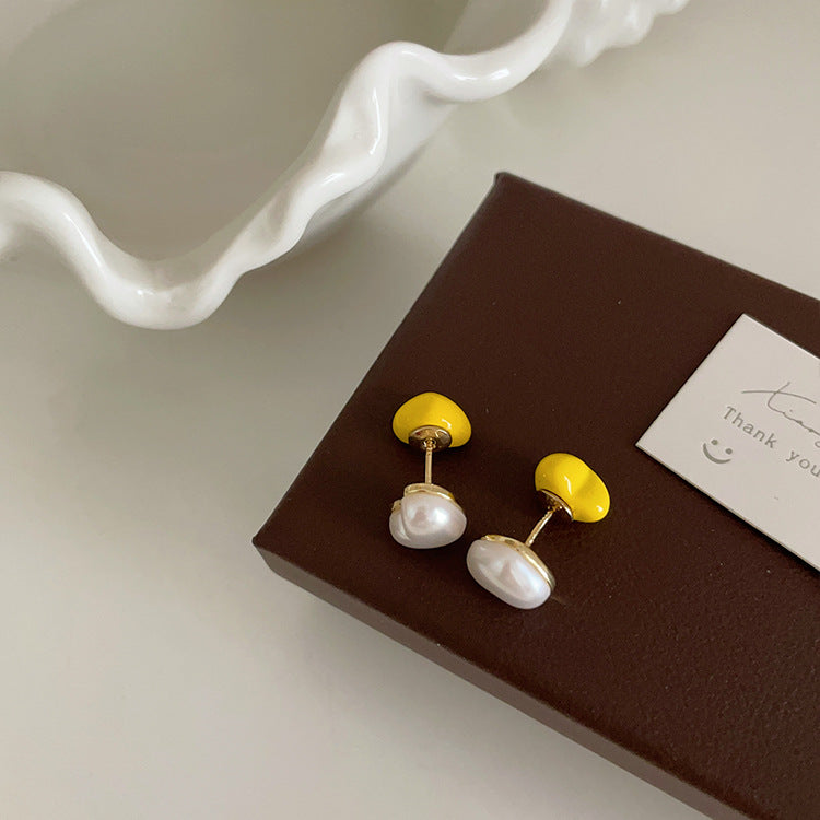 Wholesale  Oil Dropping Love Earrings