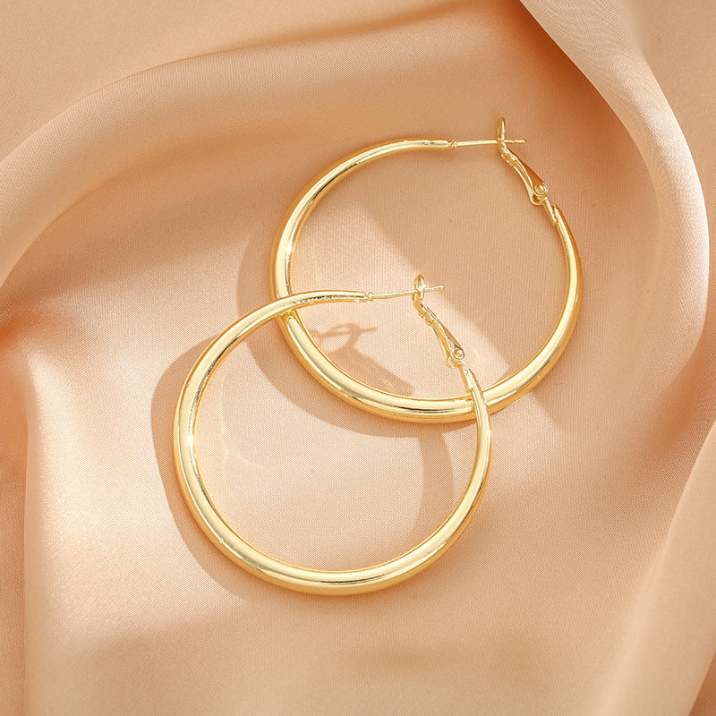 Wholesale metal light luxury exaggerated large hoop earrings