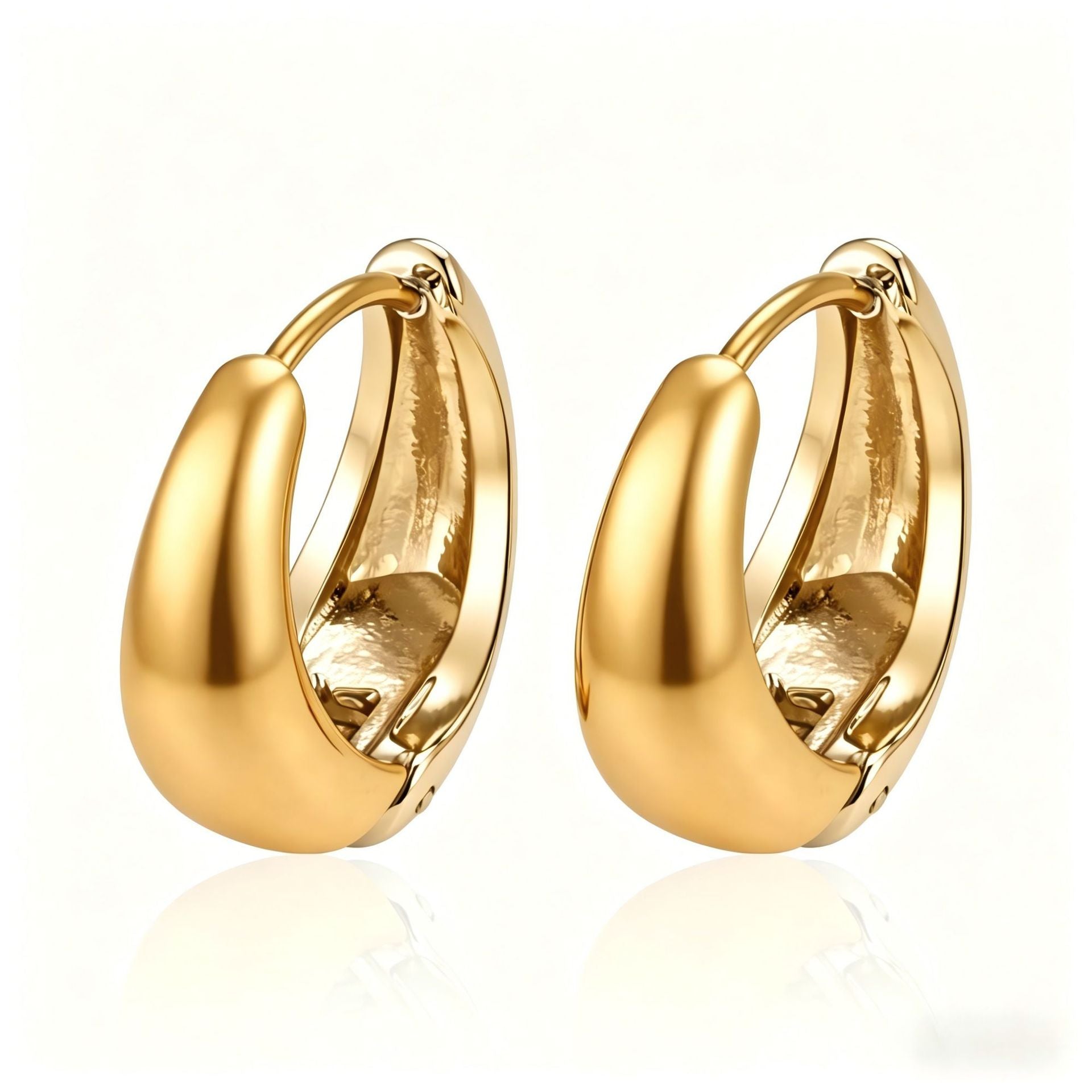 Wholesale Minimalist 18K Gold Plated Stainless Steel Earrings Fashion Accessory for Boutique Resale