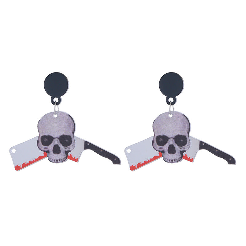Wholesale Acrylic Horror Halloween Earrings