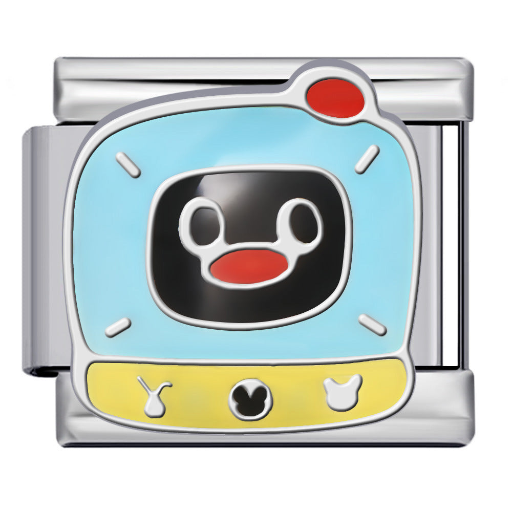 Wholesale 5pcs Italian Charm Bracelet 9mm DIY Splicing Cute Creative Stainless Steel Composable Bracelet