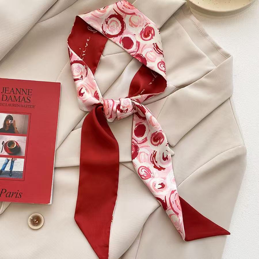 Wholesale  Red Double-Sided Silk f 90* 6cm Large Square Scarf