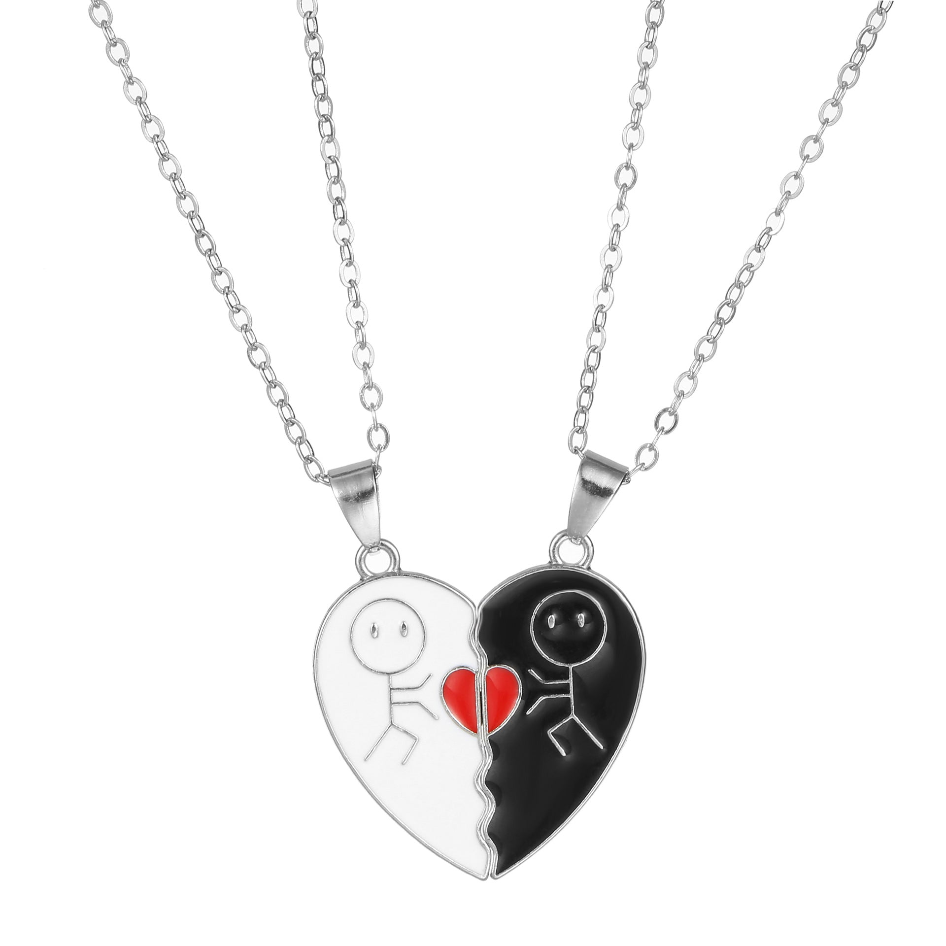 Wholesale  Angel wings magnet love pendant Valentine' s Day necklace clavicle chain