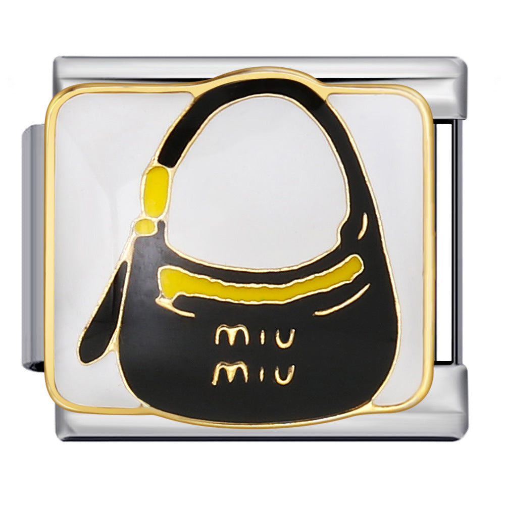 Wholesale Italian Charm Bracelet 9mm DIY Splicing Removable Exquisite Bag Stainless Steel Composable Bracelet