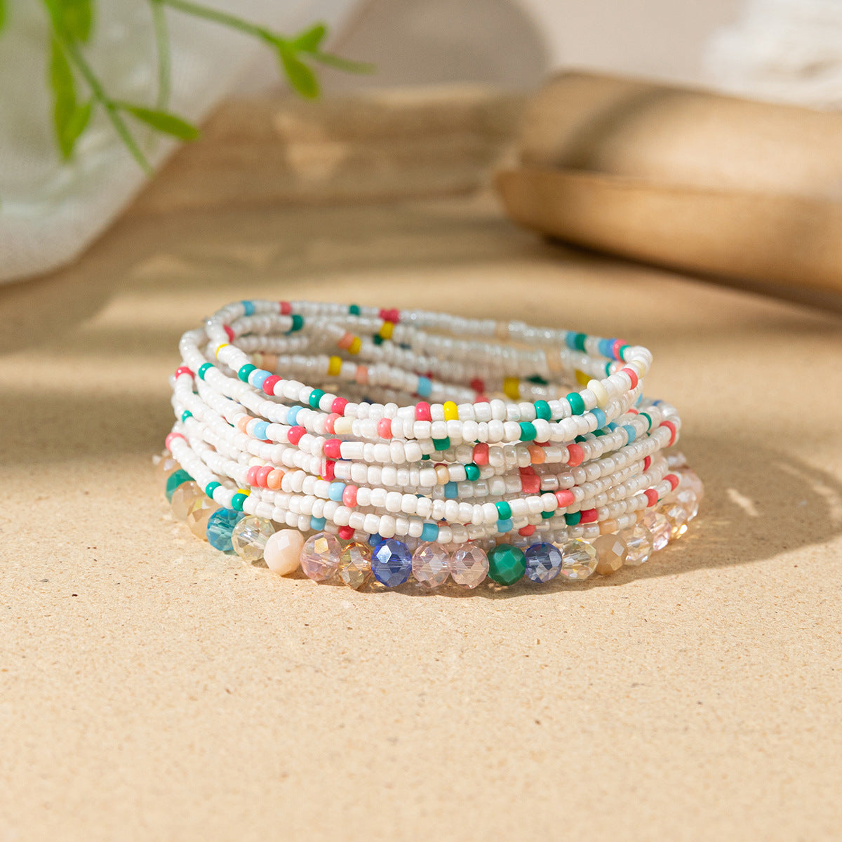 Wholesale Bohemian Colorful Rice Bead Bracelet